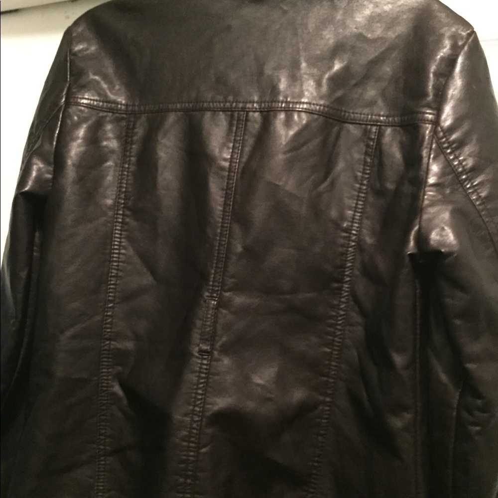 Cute Ruffle Light Spring Leather Jacket - Picture 2 of 2